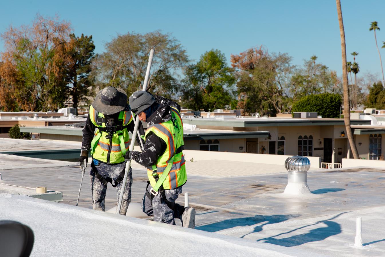 foam roof application