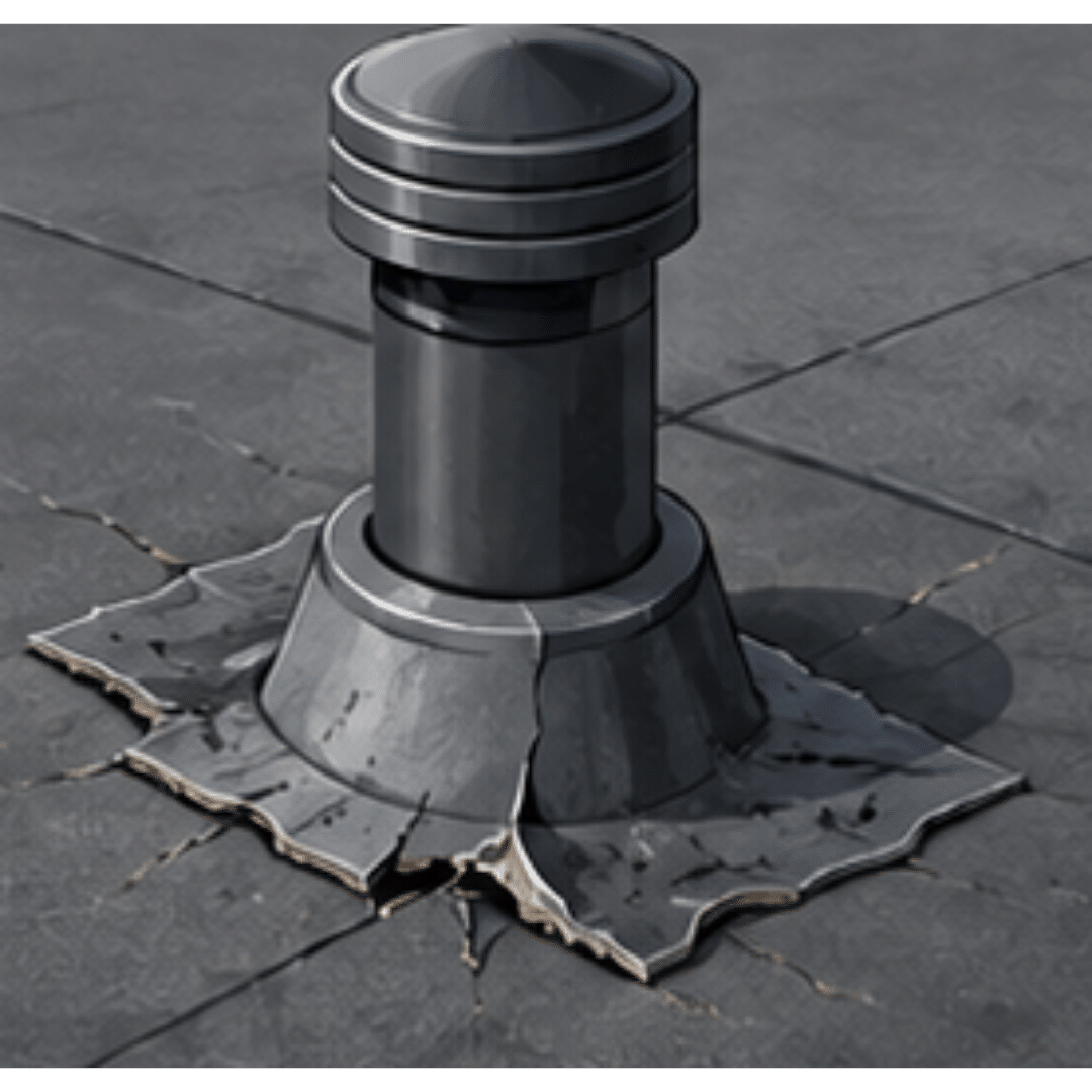Failed flashing or problem areas around penetrations