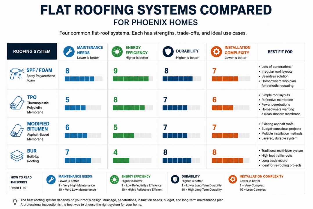 Flat Roofing Systems Compared