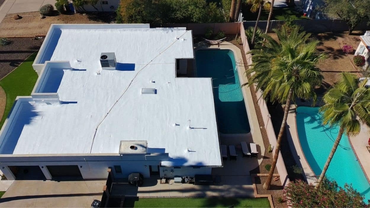 Reflective foam roof coating helps Phoenix homes reduce heat absorption