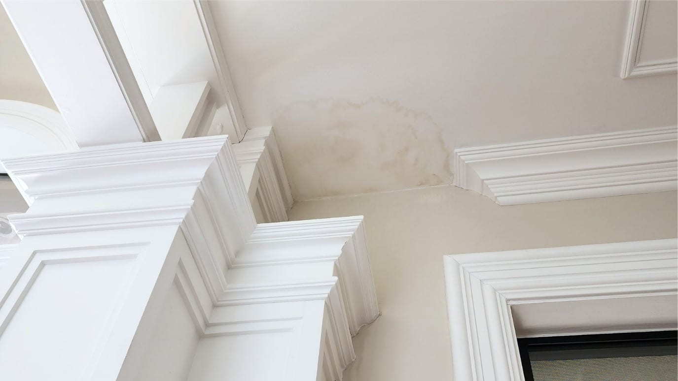 Ceiling stain caused by a tile roof leak in Phoenix