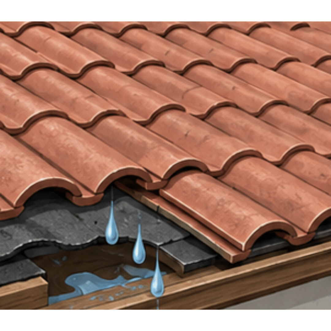 Tile roof leaks despite intact-looking tile