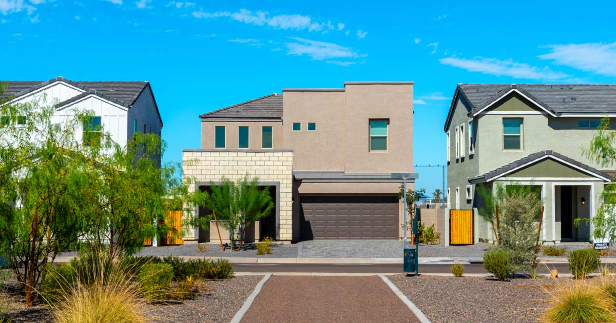 Picture of houses with different roof types in Avondale